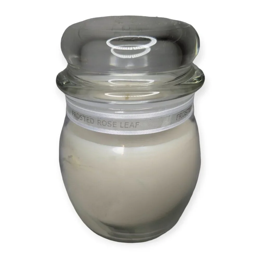 White Barn Candle Co Frosted Rose Leaf Jar Candle 7.5 oz New